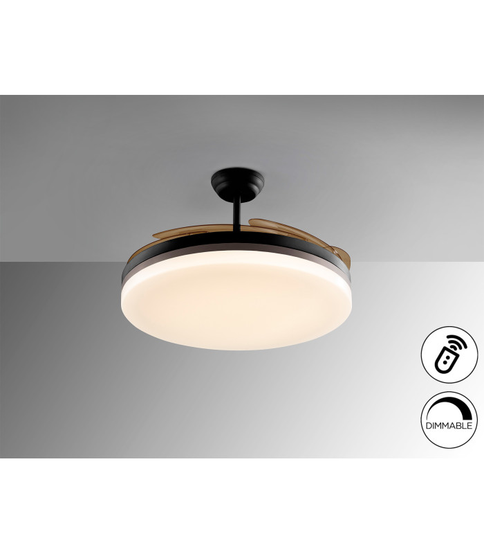 Vento Maxi Ceiling Fan Black LED 3000-6500K Dimmable