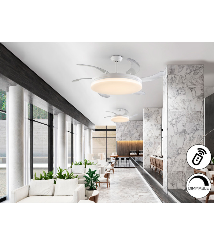 Vento Maxi Ceiling Fan White LED 3000-6500K Dimmable-2