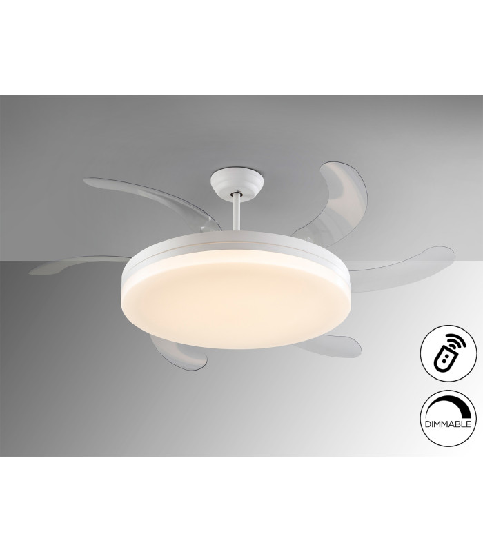 Vento Maxi Ceiling Fan White LED 3000-6500K Dimmable-4