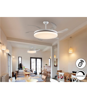 Vento Maxi Ceiling Fan Black White Bronze LED 3000-6500K Dimmable-2
