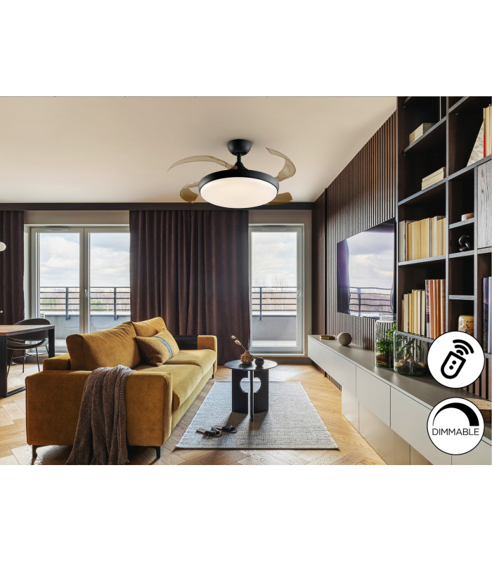 Venturi Ceiling Fan Black LED 2700-5000K-3