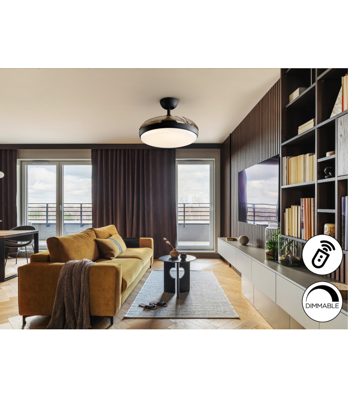 Venturi Ceiling Fan Black LED 2700-5000K-4