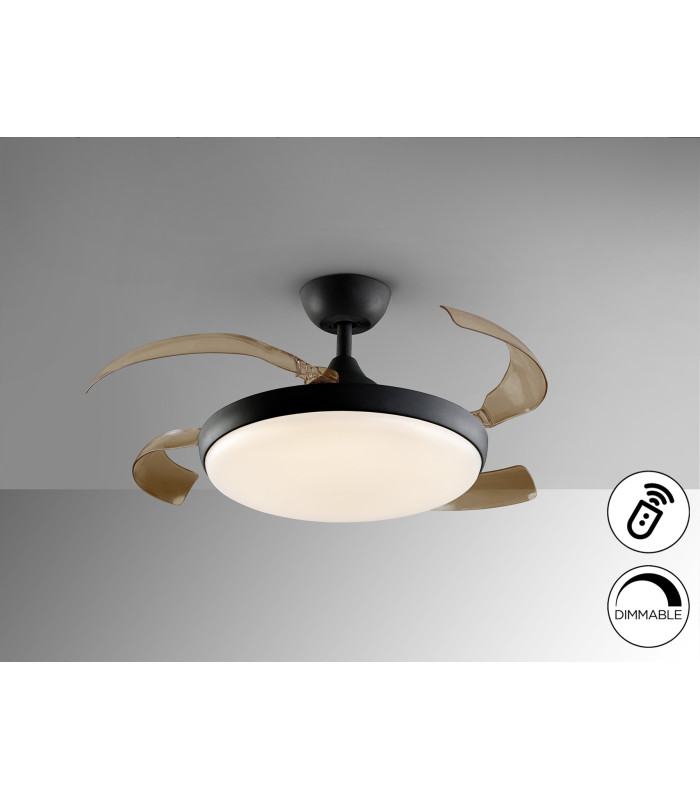Venturi Ceiling Fan Black LED 2700-5000K