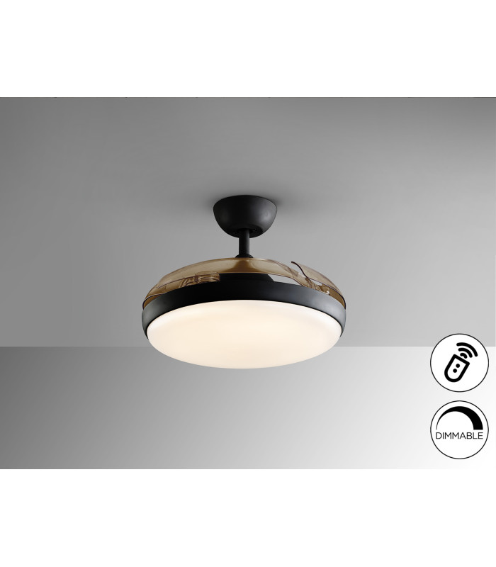 Venturi Ceiling Fan Black LED 2700-5000K