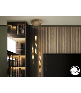 Twist Cluster Pendant Ceiling 3 Light Gold LED 3000K-1
