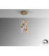 Twist Cluster Pendant Ceiling 3 Light Gold LED 3000K-4