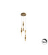 Twist Cluster Pendant Ceiling 3 Light Gold LED 3000K-6