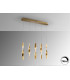 Twist Bar Pendant Ceiling 5 Light Gold LED 3000K-4