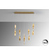 Twist Bar Pendant Ceiling 5 Light Gold LED 3000K-5