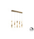 Twist Bar Pendant Ceiling 5 Light Gold LED 3000K-6