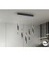 Twist Bar Pendant Ceiling 5 Light Black LED 3000K-1