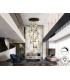 Norma Cluster Pendant Ceiling Light Black Brass 18xE27 870lm-2
