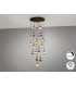 Norma Cluster Pendant Ceiling Light Black Brass 18xE27 870lm-6