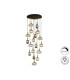 Norma Cluster Pendant Ceiling Light Black Brass 18xE27 870lm-7