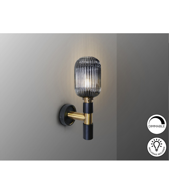 Norma Wall Lamp Black Brass 1xE27 870lm-3
