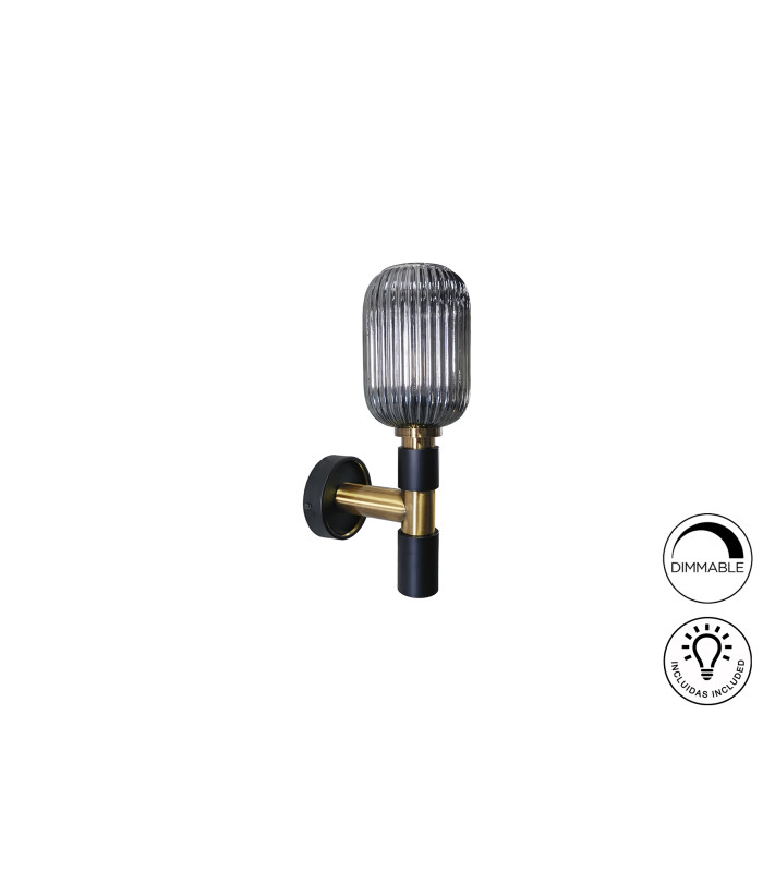 Norma Wall Lamp Black Brass 1xE27 870lm-4
