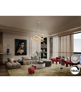 Lorian Triple Ring Pendant Ceiling Light Gold LED 3000K-2