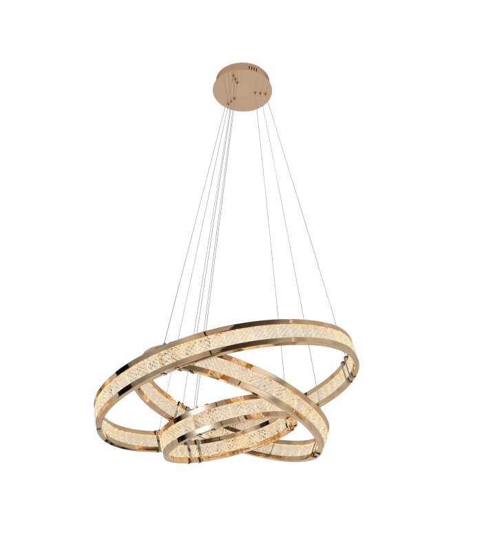 Lorian Triple Ring Pendant Ceiling Light Gold LED 3000K-5