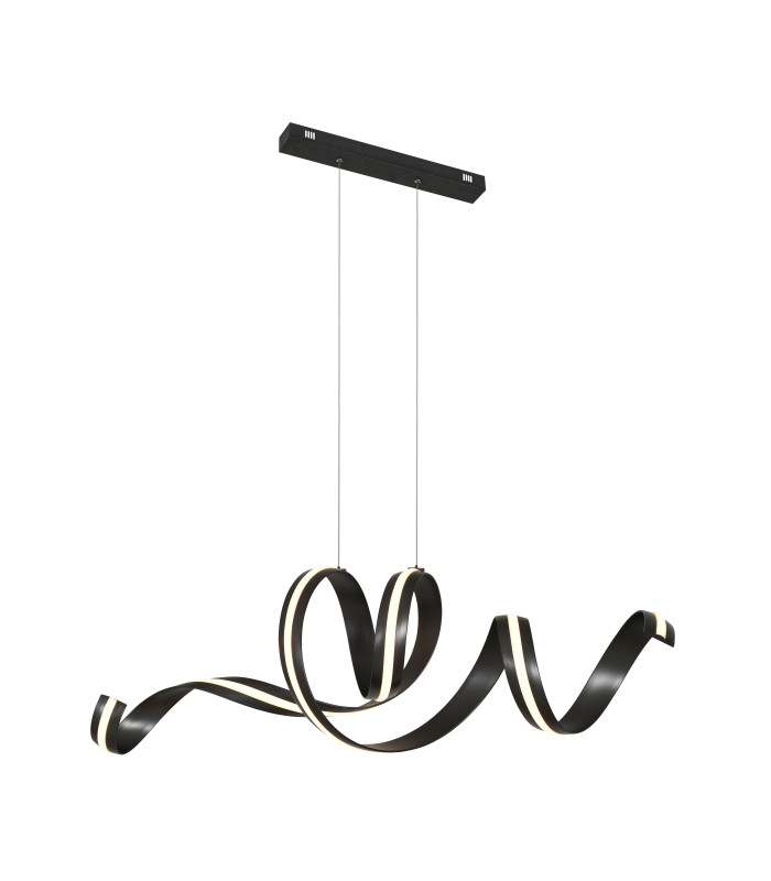 Amara Bar Pendant Ceiling Light Matt Black LED 2700-5000K Remote Control-7