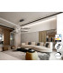 Evania Bar Pendant Ceiling Light Matt Black LED 2700-5000K Remote Control-2