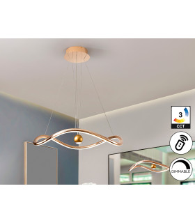 Romina Pendant Ceiling Light Gold LED 2700-5000K Remote Control-1
