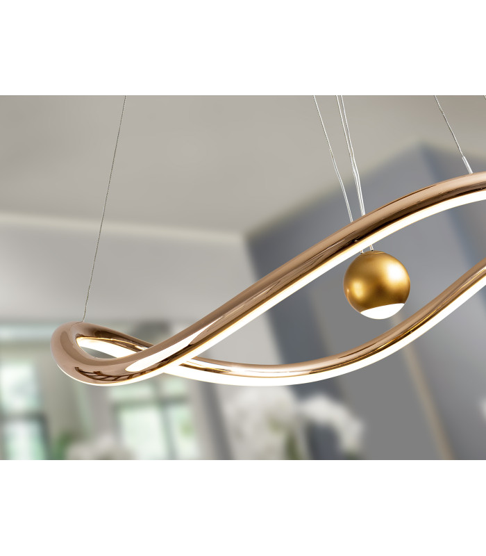 Romina Pendant Ceiling Light Gold LED 2700-5000K Remote Control-3