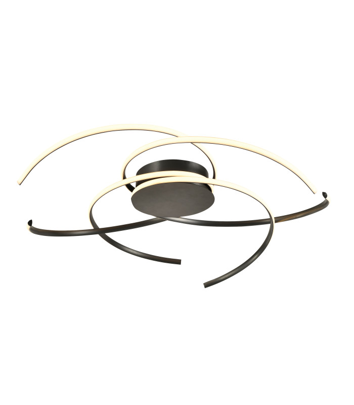 Cadence Integrated LED Semi Flush Ceiling Light Black 2700-5000K Remote Control-4
