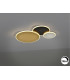 Umbra 3 Ring Integrated LED Semi Flush Ceiling Light Gold Black White 3000K-4