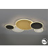 Umbra 5 Ring Integrated LED Semi Flush Ceiling Light Gold Black White 3000K-4