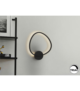 Opalis Integrated LED Wall Lamp Black 3000K-1