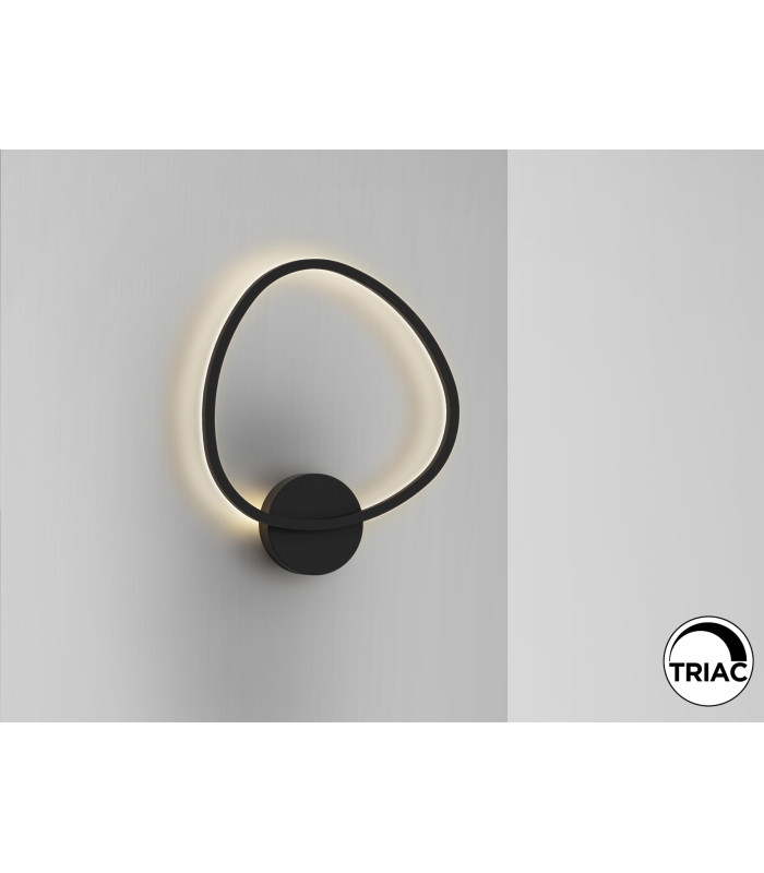 Opalis Integrated LED Wall Lamp Black 3000K-3