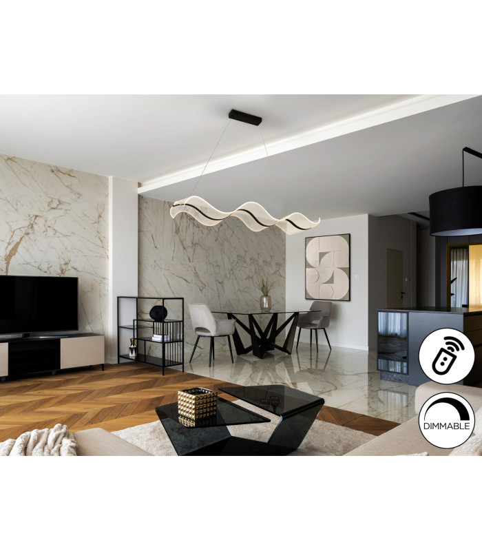 Olas Bar Pendant Ceiling Light Black LED 2700-5000K Remote Control-2