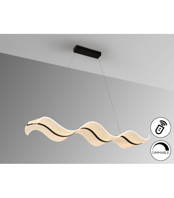 Olas Bar Pendant Ceiling Light Black LED 2700-5000K Remote Control-3