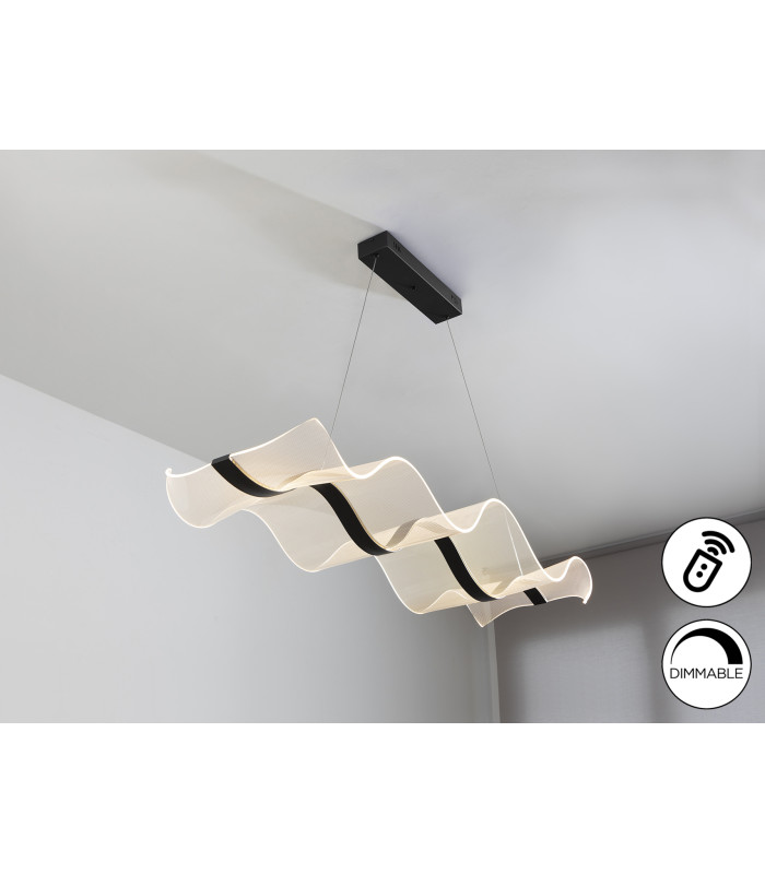 Olas Bar Pendant Ceiling Light Black LED 2700-5000K Remote Control-5