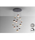 Orbes Cluster Pendant Ceiling 13 Light Black Copper Brass LED 3000K-4