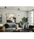 Orbes 12cm Globe Pendant Ceiling Light Chrome Black LED 3000K-2