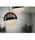 Orbes 12cm Globe Pendant Ceiling Light Chrome Black LED 3000K-3