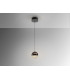 Orbes 12cm Globe Pendant Ceiling Light Chrome Black LED 3000K-4