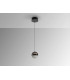 Orbes 12cm Globe Pendant Ceiling Light Chrome Black LED 3000K-5