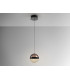 Orbes 15cm Globe Pendant Ceiling Light Chrome Black LED 3000K-4