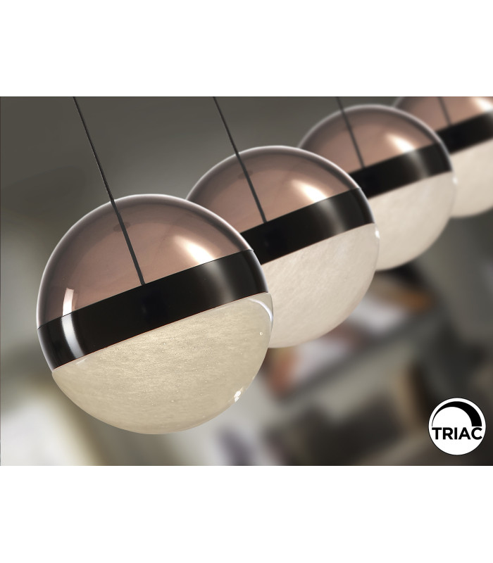 Orbes Bar Pendant Ceiling 4 Light Chrome Black LED 3000K-3