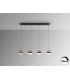 Orbes Bar Pendant Ceiling 4 Light Chrome Black LED 3000K-4