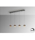 Orbes Bar Pendant Ceiling 4 Light Chrome Black LED 3000K-5