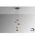 Orbes Cluster Pendant Ceiling 5 Light Black Copper Brass LED 3000K-1