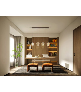Ingrid Bar Pendant Ceiling 4 Light Champagne LED 3000K-2