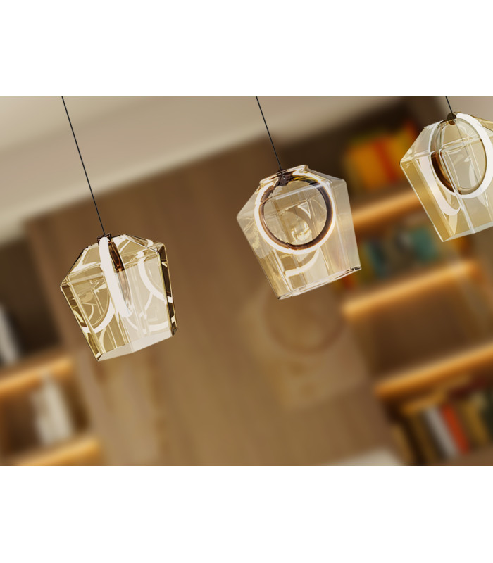 Ingrid Bar Pendant Ceiling 4 Light Champagne LED 3000K-3