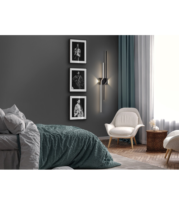 ZigZag Integrated LED Wall Lamp Black 4 Light 3000K-2