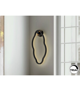 Tono Integrated LED Wall Lamp Black 3000K-1