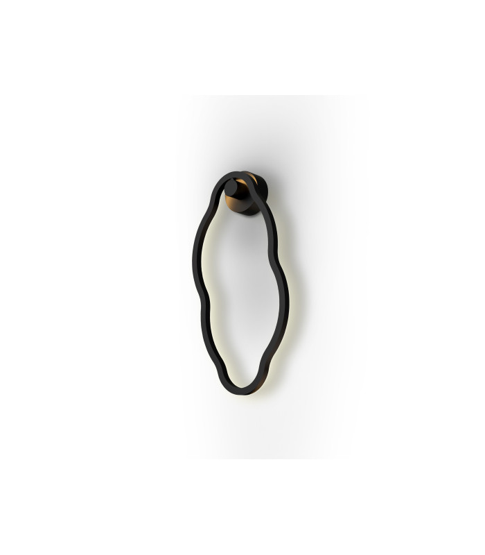 Tono Integrated LED Wall Lamp Black 3000K-4
