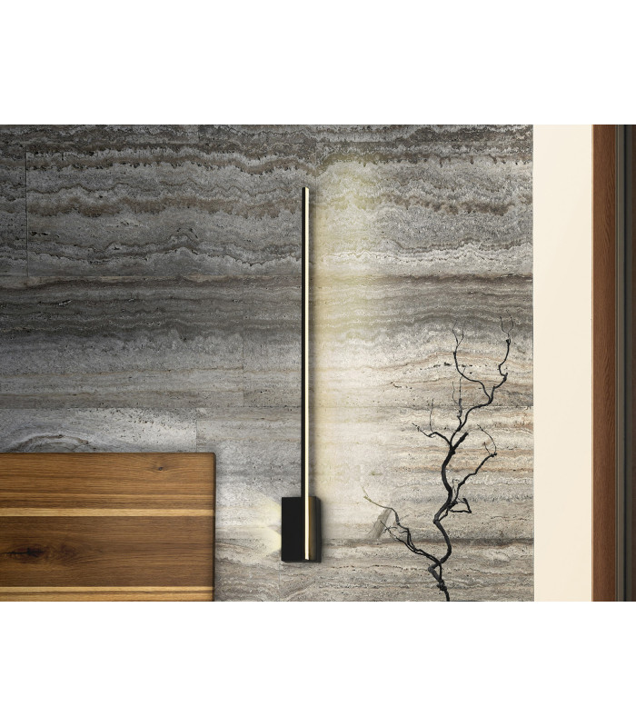 Stick Integrated LED Wall Lamp Black 3 Light 3000K-1